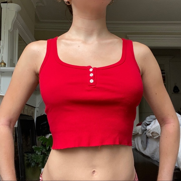 Brandy Melville Red Crop Top - Picture 3 of 3